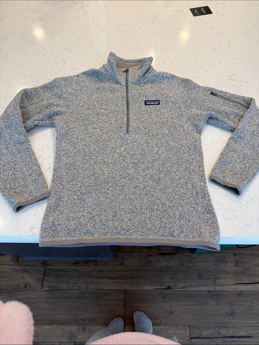 Patagonia Women's Light Gray Half-Zip Sweater Pullover